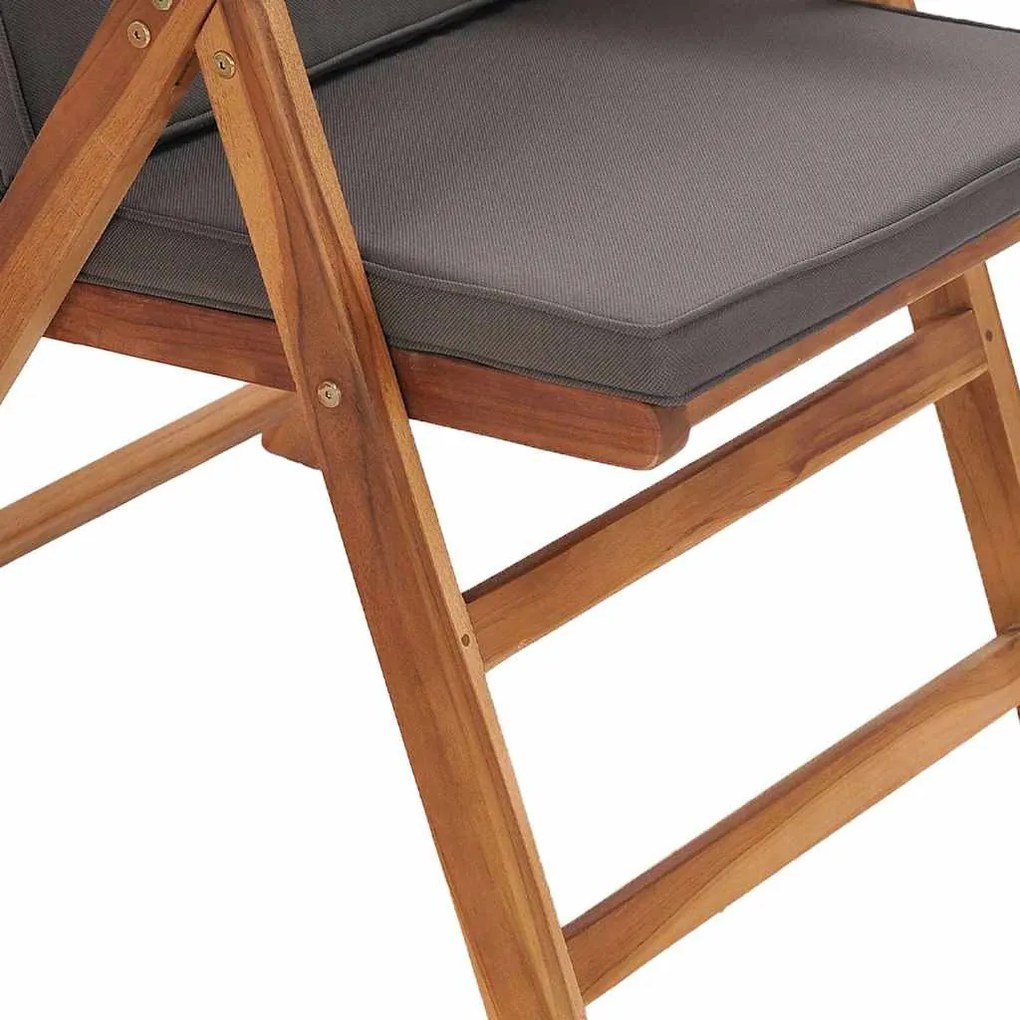 Kerti Szék párnával 8 pcs Barna 57 x 71.5 x 104cm Tömör tíkfa