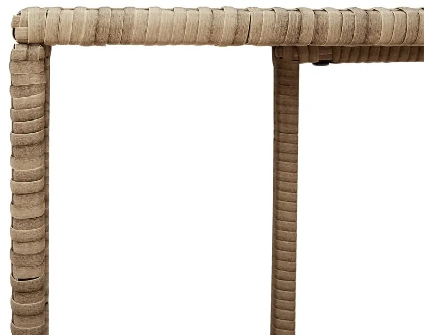 2 db bézs polyrattan tárolópolc