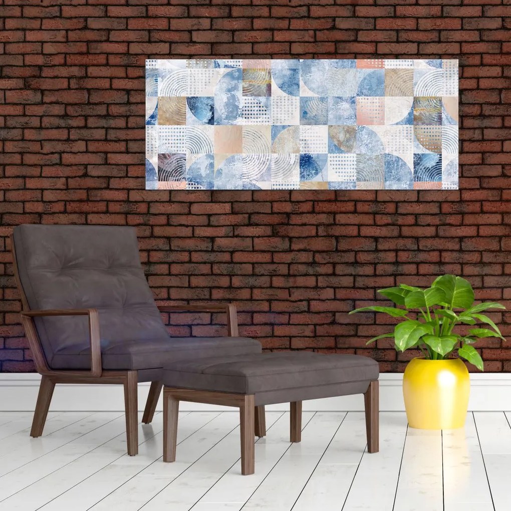 Kép - Geometrikus formák a falon (120x50 cm)