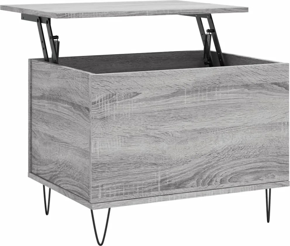 vidaXL szürke sonoma színű szerelt fa dohányzóasztal 60x44,5x45 cm