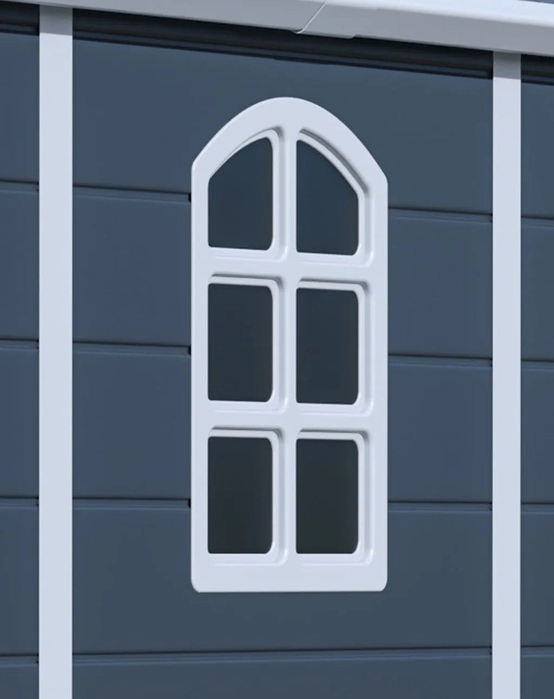 Kerti ház G21 Boston 670 - 241 x 278 cm, műanyag, szürke - sérült csomagolás