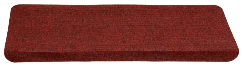 15 db piros öntapadó lépcsőszőnyeg 65x24,5x3,5 cm