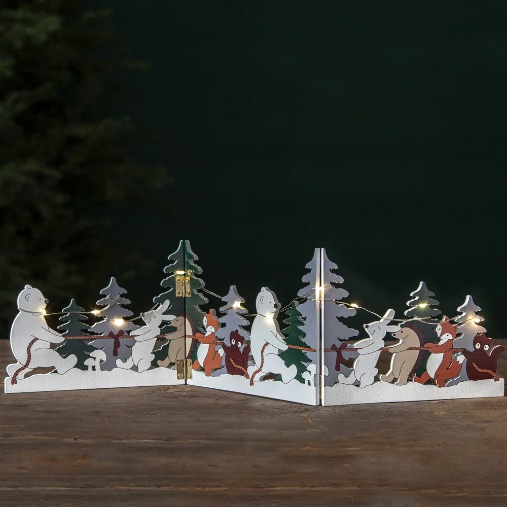 Fénydekoráció karácsonyi mintával Forest Friends – Star Trading