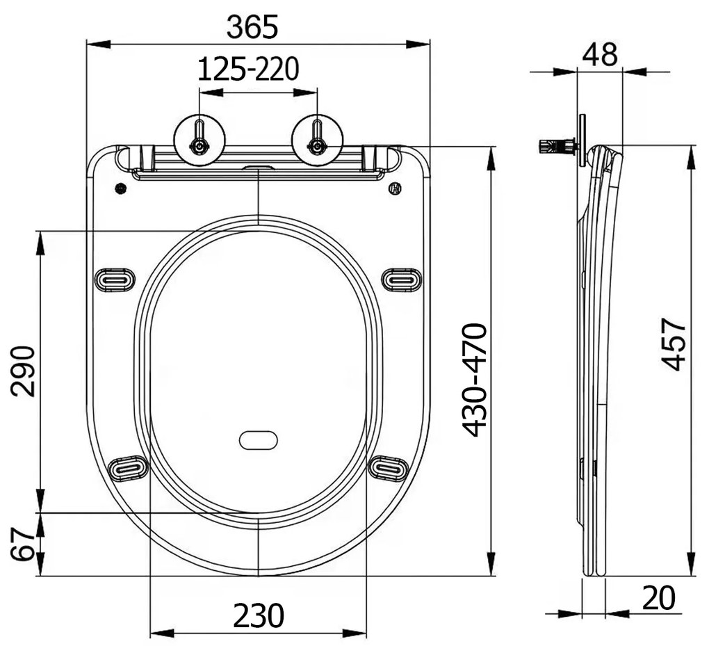 Sapho Sapho, PACO WC-ülőke, SLIM, Soft Close, Easy Take, szürke szőnyeg, PCS1012GR