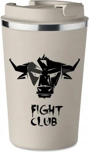 Prémium Termo Bögre bézs ajándék Bull Fight Club Bika Bull Mma KT_339