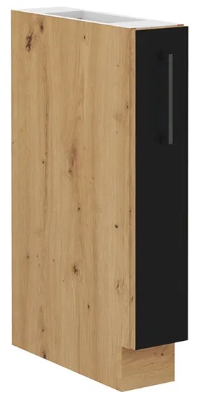 Alsó konyhaszekrény Meriel 15 D CARGO (fekete + artisan tölgy). 1034001