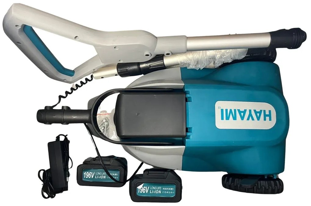 HAYAMI HA-1078 fűnyíró + 2x akkumulátor + tartozékok
