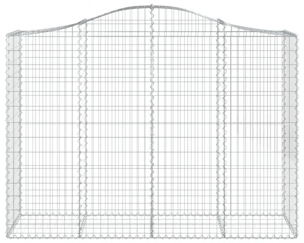 9 db íves horganyzott vas gabion kosár 200x50x140/160 cm