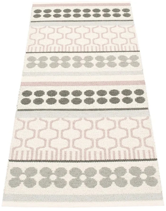 Világos rózsaszín-szürke kültéri-beltéri futószőnyeg 70x180 cm Asta Pale Rose – Pappelina