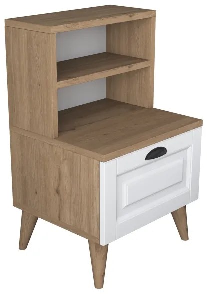 Éjjeli szekrény RANI 45x74,4 cm fehér/barna