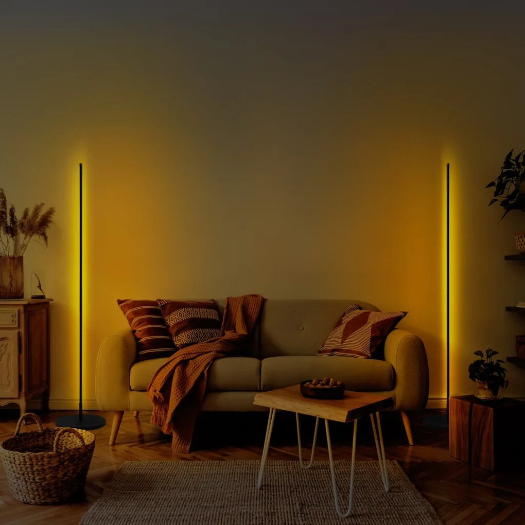 Only 13317 fekete fém LED állólámpa