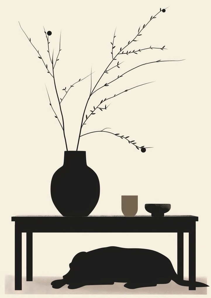 Poszter 29,7x42cm Pihenj Psino