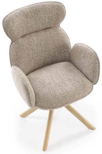 K-585 szék sötét bézs / natúr tölgy
