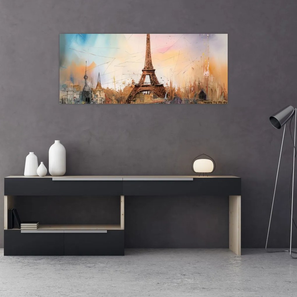 Kép - Az Eiffel-torony festménye (120x50 cm)