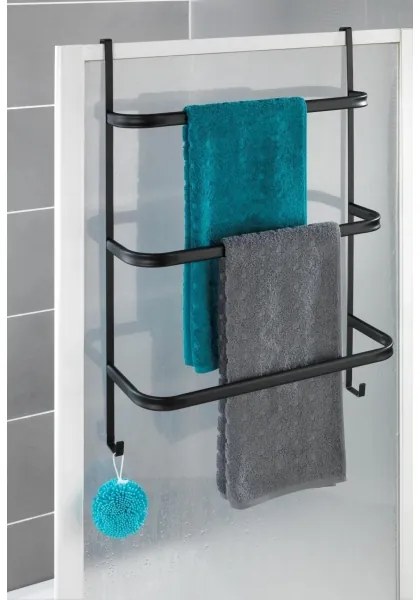 WENKO 24026100 - Törölközőtartó IRPINIA 54,5x77,5 cm fekete