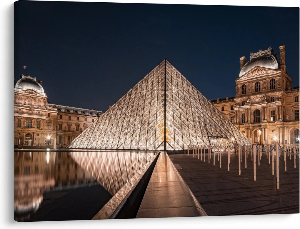 Kép - Louvre éjjel (70x50 cm)