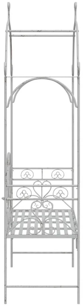 Pad Fehér Fém 121 x 48 x 200 cm Dekoratív Betétek Kültéri Pad