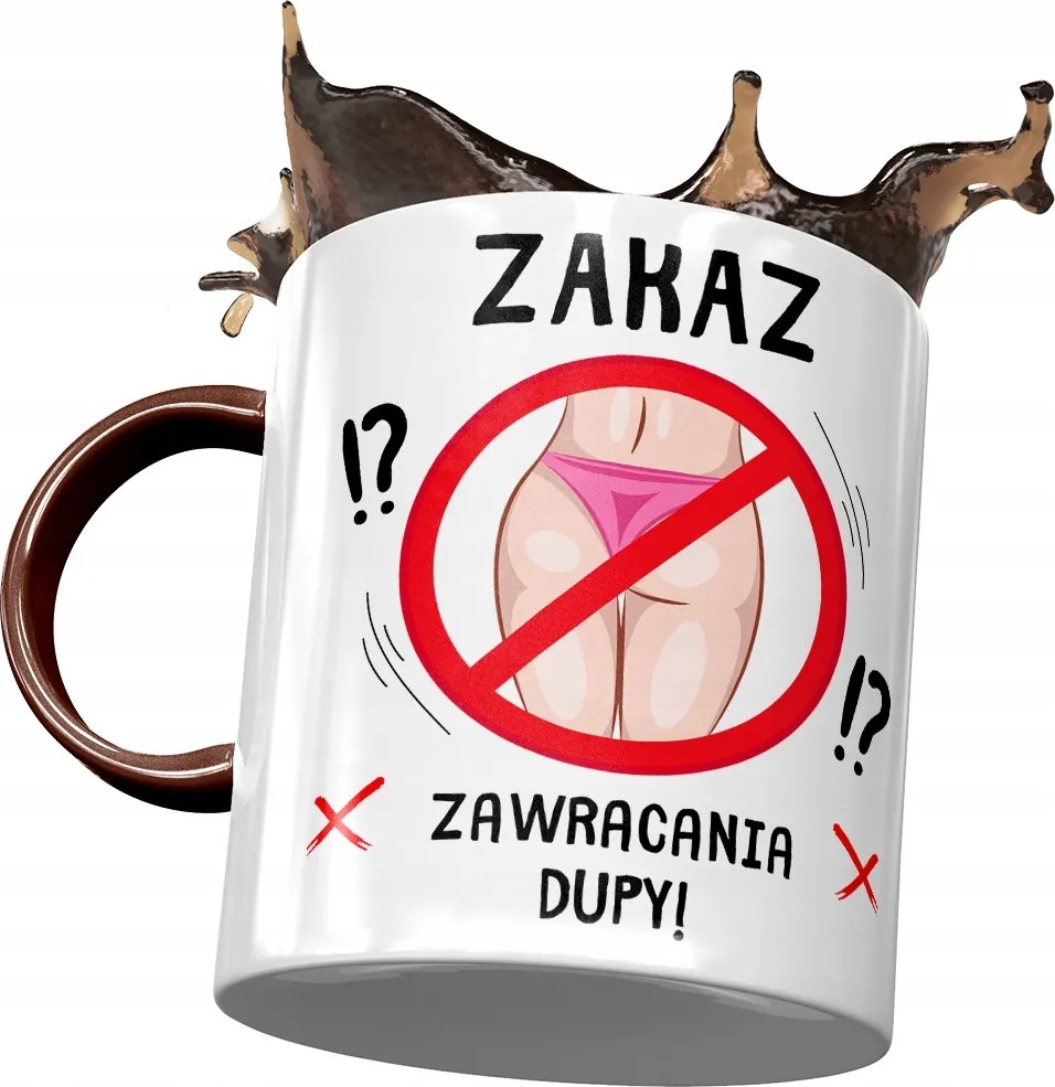 Bordó bögre Vicces Tilos visszafordulni Nyomtatott Fotóval