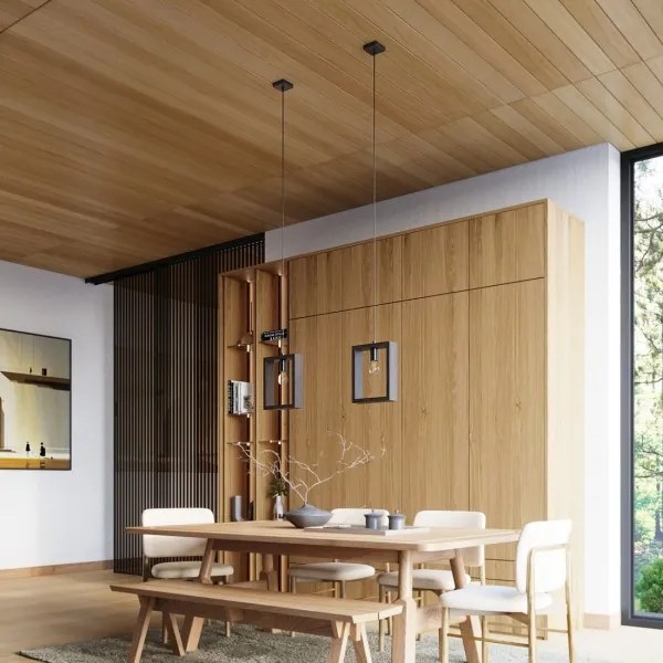 Sollux SL.1311 - Csillár zsinóron ARIES 1xE27/15W/230V bükkfa/wenge