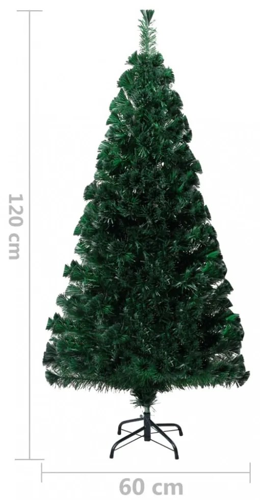 zöld száloptikás műkarácsonyfa állvánnyal 120 cm
