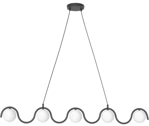 Kábeles csillár SINUS 5xG9/8W/230V fekete
