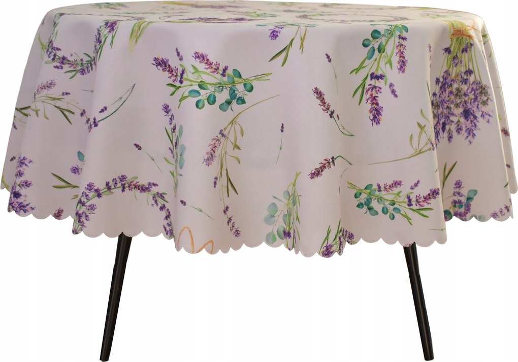 Abrosz Foltálló Kerek 160 CM Fehér Lila Levendula Kör