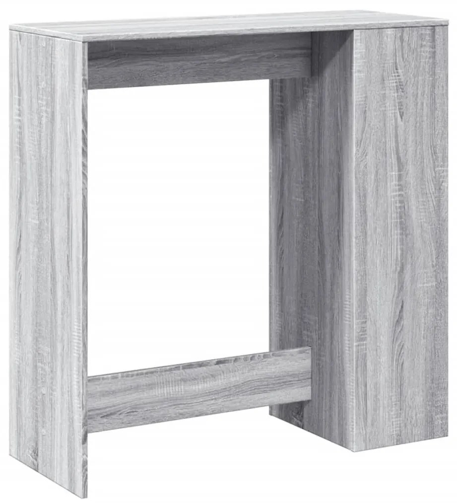 szürke sonoma szerelt fa bárasztal tárolókkal 101x40x103,5 cm