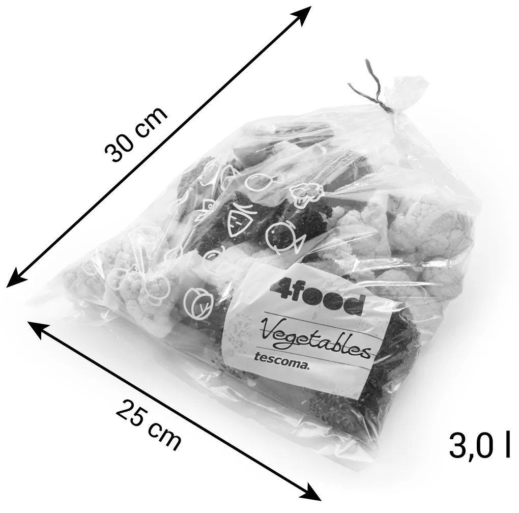 Tescoma 4FOOD fagyasztózacskók 25 x 30 cm, 3 l,40 db