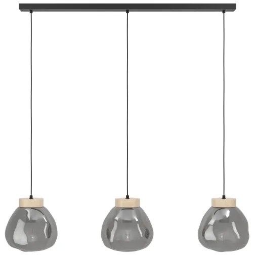 Eglo 390318 - Csillár zsinóron MAGACELA 3xE27/40W/230V füstös