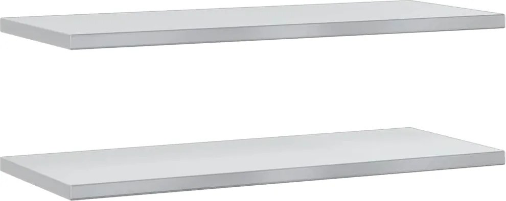 vidaXL 2 db ezüstszínű rozsdamentes acél fali polc 100 x 40 x 3 cm