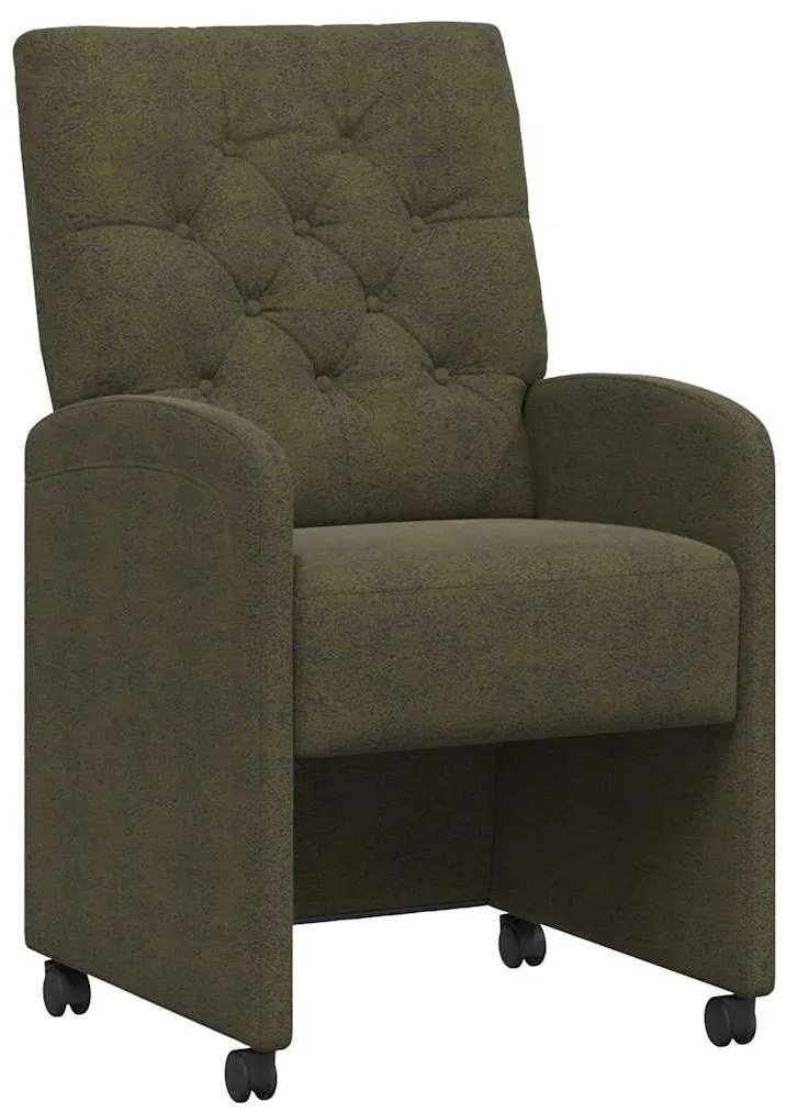 Kerekes Étkező Székek 2 pcs Katonai zöld 58 x 67 x 97 cm