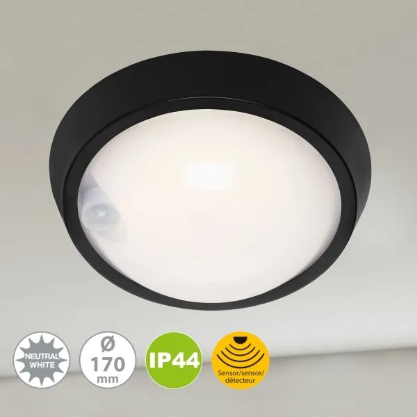 Briloner 3352-015 - LED Kültéri lámpa érzékelővel HELSINKI LED/12W/230V IP44
