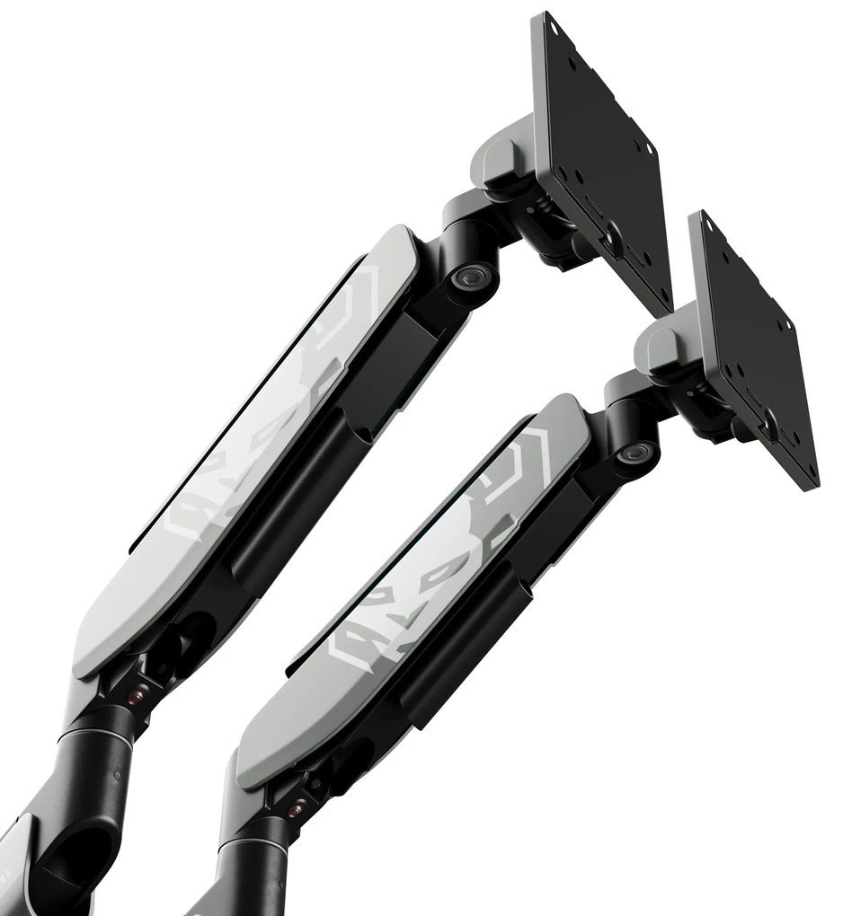 Képernyőállvány két 49 hüvelykes monitorhoz, szürke-fekete RGB X-Arm Dual
