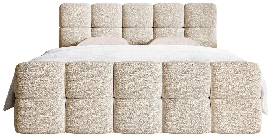 Kontinentális franciaágy 180 cm Cirsten 180C (ágyráccsal és matraccal) (tárolóhellyel) (világos bézs). Akció -16%. 1100156