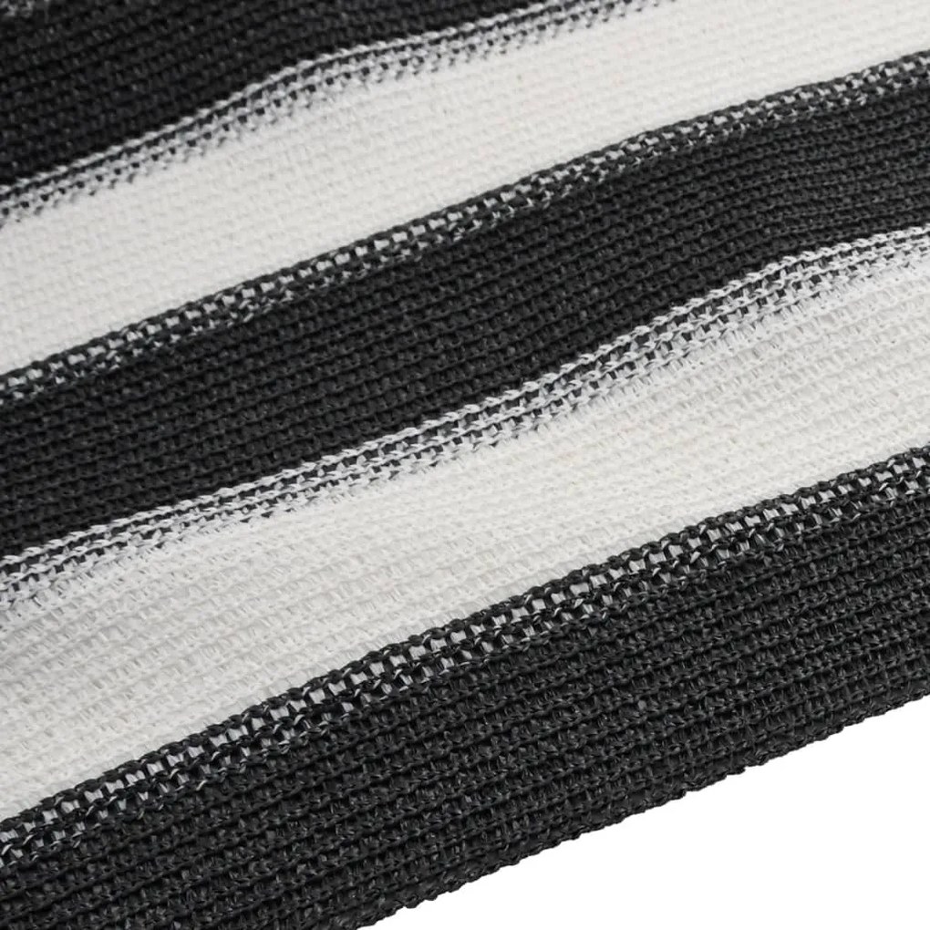 Antracitszürke és fehér HDPE belátásgátló háló 1 x 50 m 75 g/m²