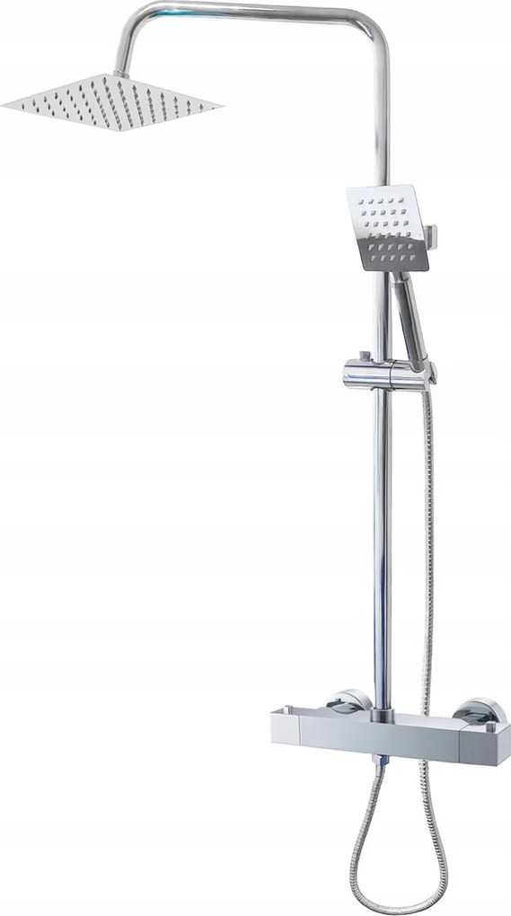 Zuhanyoszlop zuhanyszett esőztető termosztát zuhany Króm