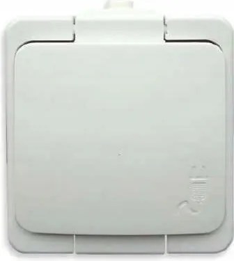 Wtyczk.poj Aljzat 2P+FLIP-FLOP IP44 Fehér