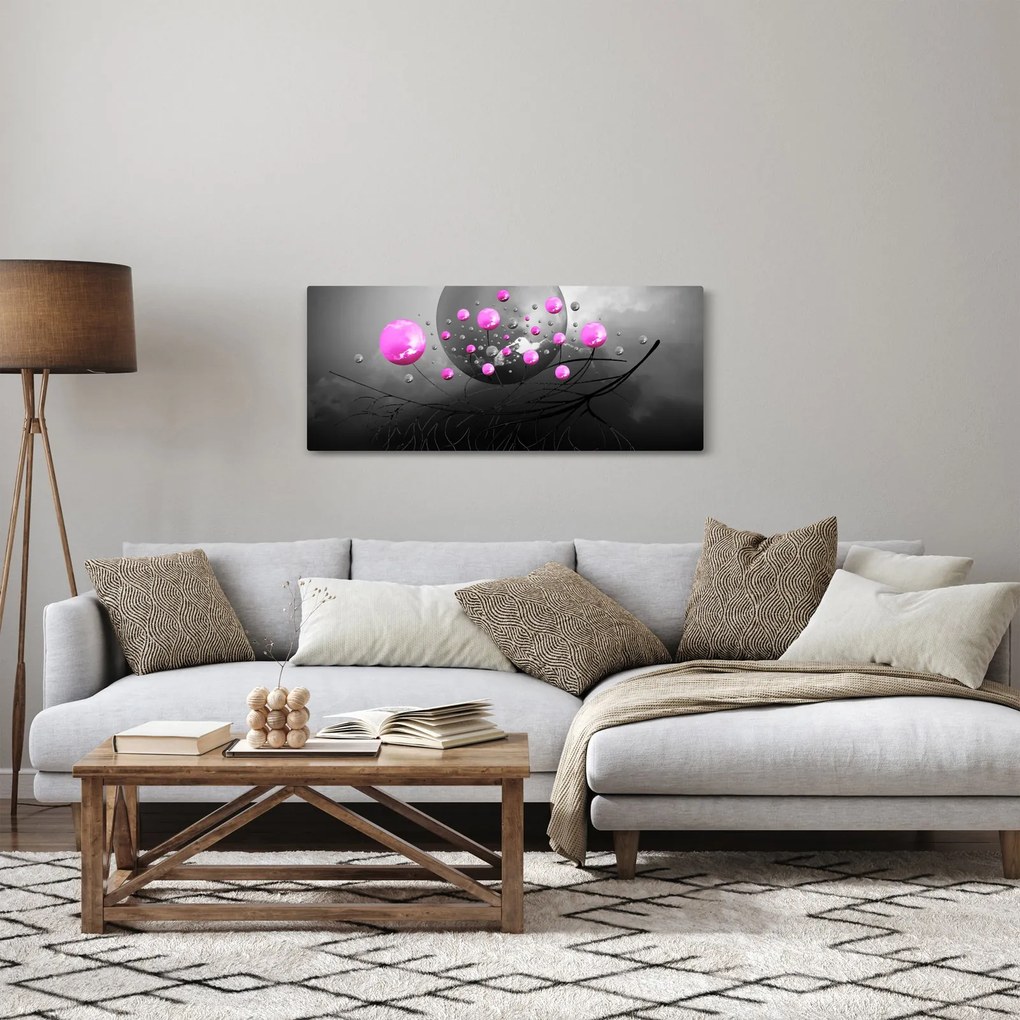 Rózsaszín gömbök képe (120x50 cm)