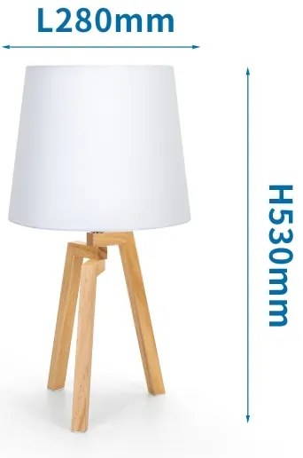 Aigostar - Fából készült asztali lámpa 1xE27/60W/230V fenyő