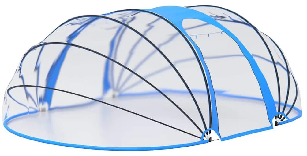 Ovális medencekupola 530 x 410 x 210 cm