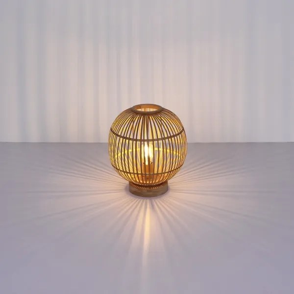 Globo 15368T - Asztali lámpa HILDEGARD 1xE27/60W230V bambusz