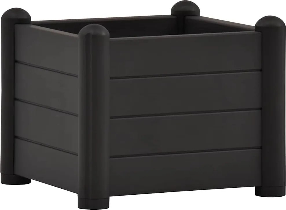 vidaXL antracitszürje kerti PP magaságyás 43 x 43 x 35 cm