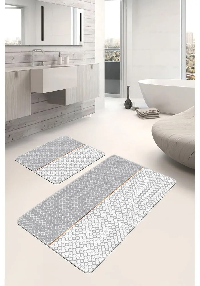 Szürke fürdőszobai kilépő szett 2 db-os 60x100 cm – Mila Home