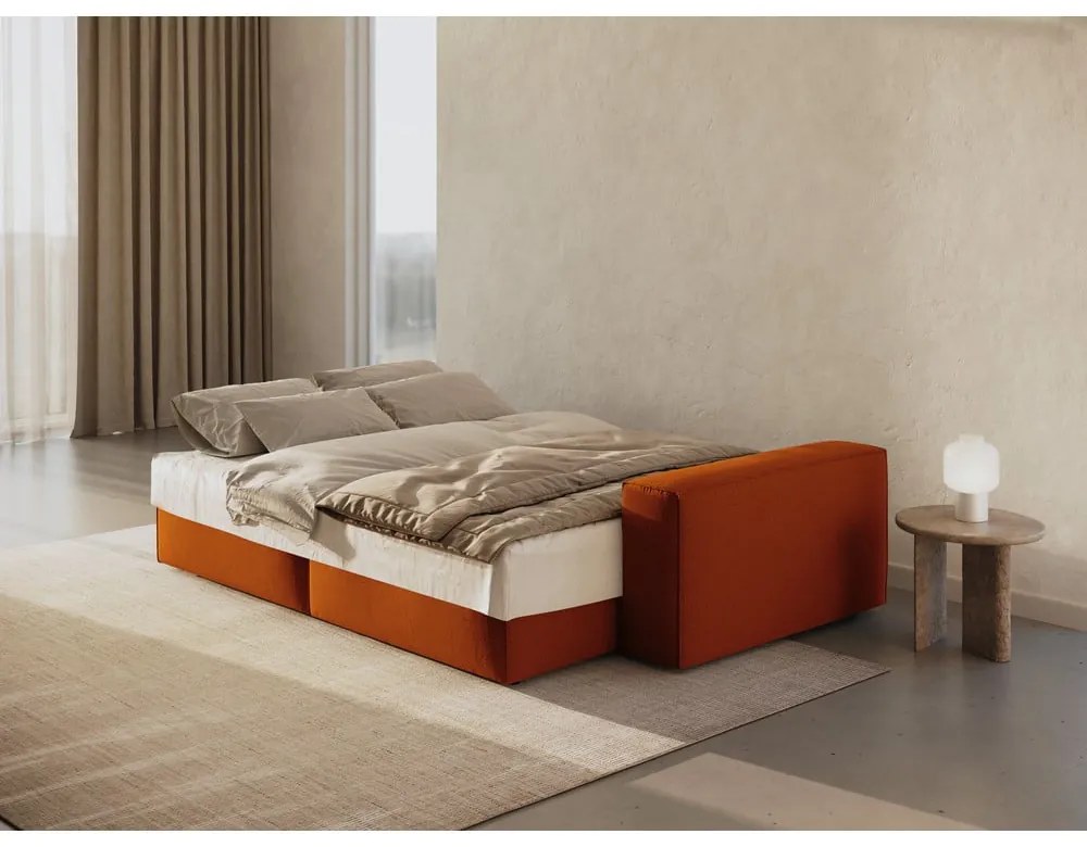 Téglavörös kinyitható kanapé 247 cm Jodie – Micadoni Home