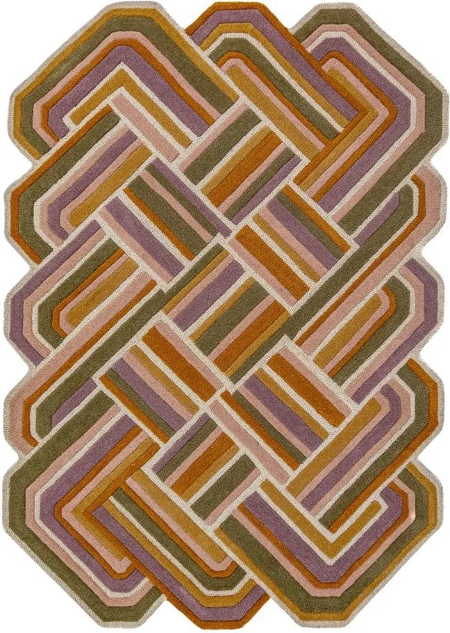 Kézi szövésű gyapjú szőnyeg 140x200 cm Lattice Shaped – Flair Rugs