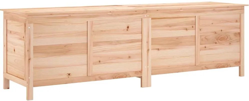 vidaXL tömör fenyőfa kerti tárolóláda 198,5 x 50 x 56,5 cm