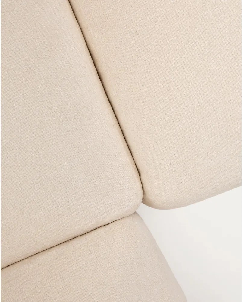 Bézs zsenília sarokkanapé (variálható sarok-L alakú) Alea – Kave Home