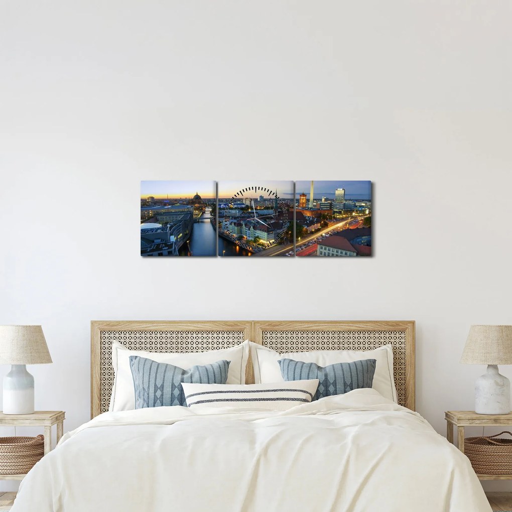 Kép Berlinről (órával) (90x30 cm)
