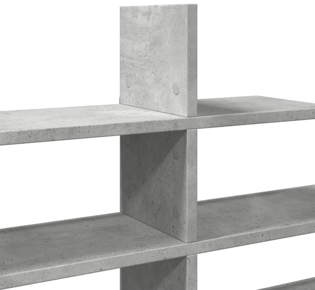 betonszürke szerelt fa fali polc 124,5 x 18 x 60,5 cm