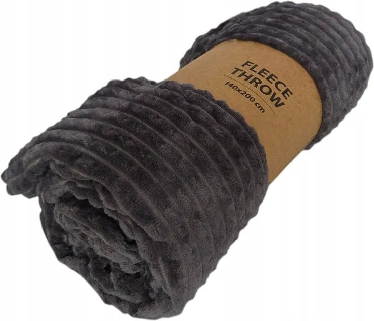 Takaró Szürke Ágytakaró Puha Polár Meleg Kanapé Fotel Ágy 140x200cm